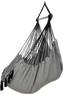 Vita5 XXL Hangstoel | Binnen&Buiten Hangnest | Incl. 2 Kussens En Boekenvak | Volwassenen&Kinderen | Hangmatstoel Tot 225kg | Grijs -Philips Hue Winkel 801x1200 1