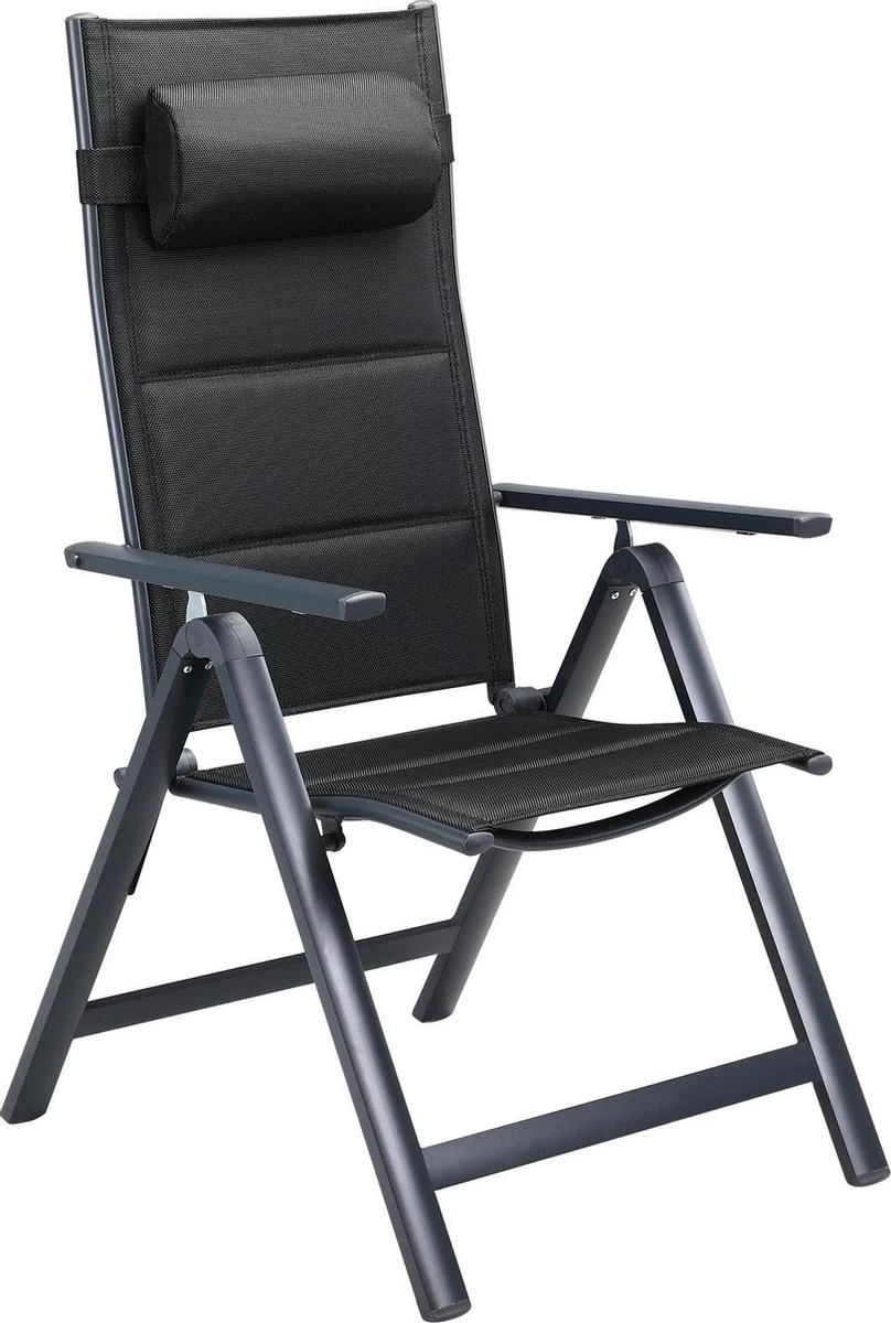 Casaria Tuinstoel Aluminium - 2 Stuks Inklapbaar - Antraciet 15 Casaria Tuinstoel Aluminium - 2 Stuks Inklapbaar - Antraciet - Afbeelding 13