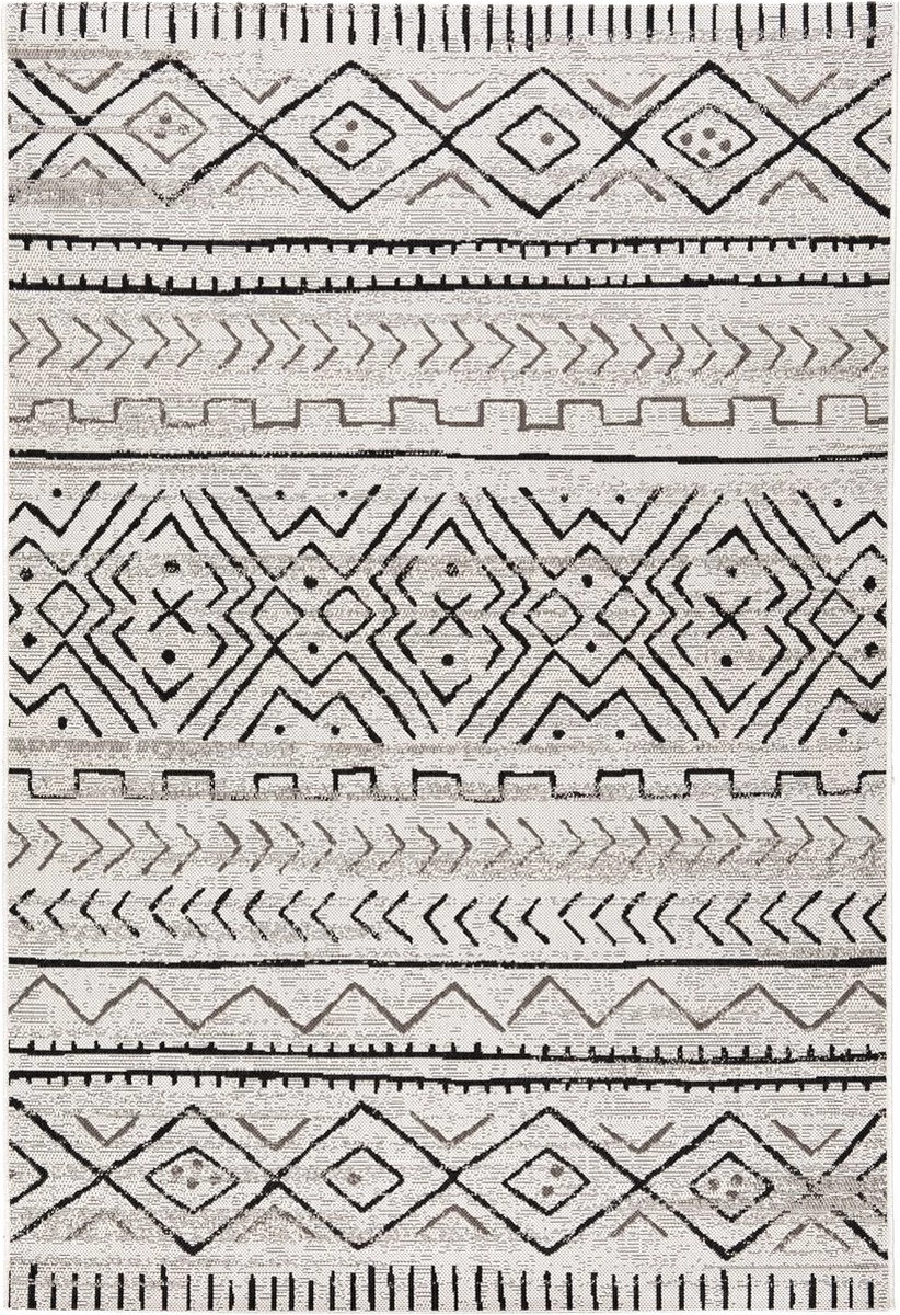 Karat Buitenkleed - Tuintapijt - Vloerkleed - Aztec - Grijs - 200 X 290 Cm 3 Karat Buitenkleed - Tuintapijt - Vloerkleed - Aztec - Grijs - 200 X 290 Cm