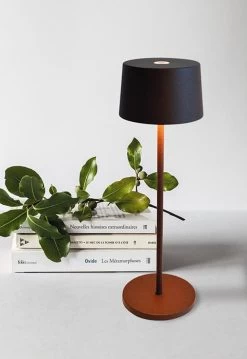 Zafferano - Olivia - Bruin/ Roest - H35.5cm - Ledlamp - Bureaulamp – Tafellamp – Snoerloos – Verplaatsbaar – Duurzaam - Voor Binnen En Buiten – LED - Dimbaar - 3000K - IP65 Spat Waterdicht - USB Oplaadbaar -Philips Hue Winkel 826x1200 1