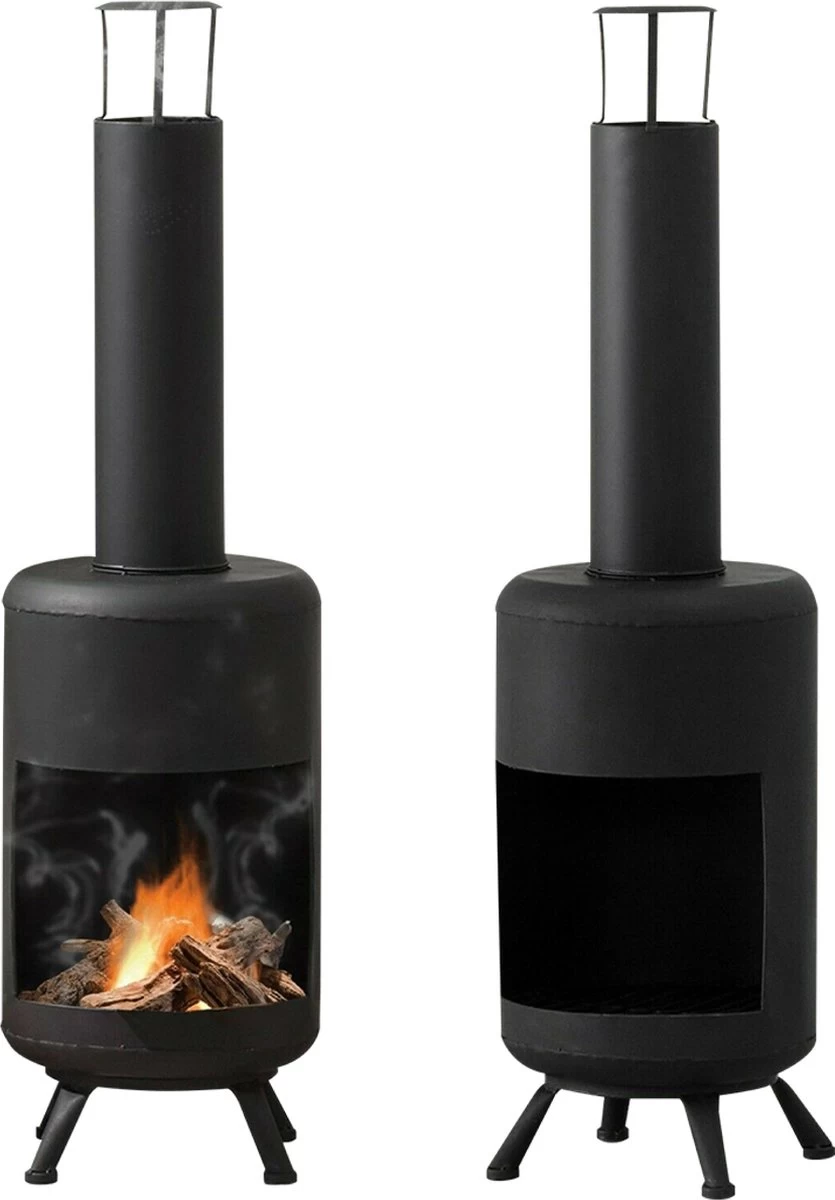 Cheqo® Luxe Terraskachel - Tuinhaard - Terrashaard - Terrasverwarming - Staande Vuurkorf - 105cm 3 Cheqo® Luxe Terraskachel - Tuinhaard - Terrashaard - Terrasverwarming - Staande Vuurkorf - 105cm