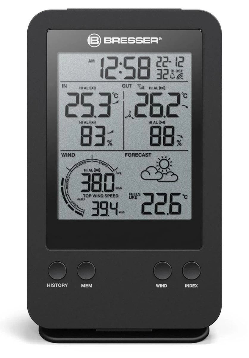 Bresser Professionele 3-in-1 Windmeter Incl. Luchtvochtigheids- En Temperatuurmeter 8 Bresser Professionele 3-in-1 Windmeter Incl. Luchtvochtigheids- En Temperatuurmeter - Afbeelding 6