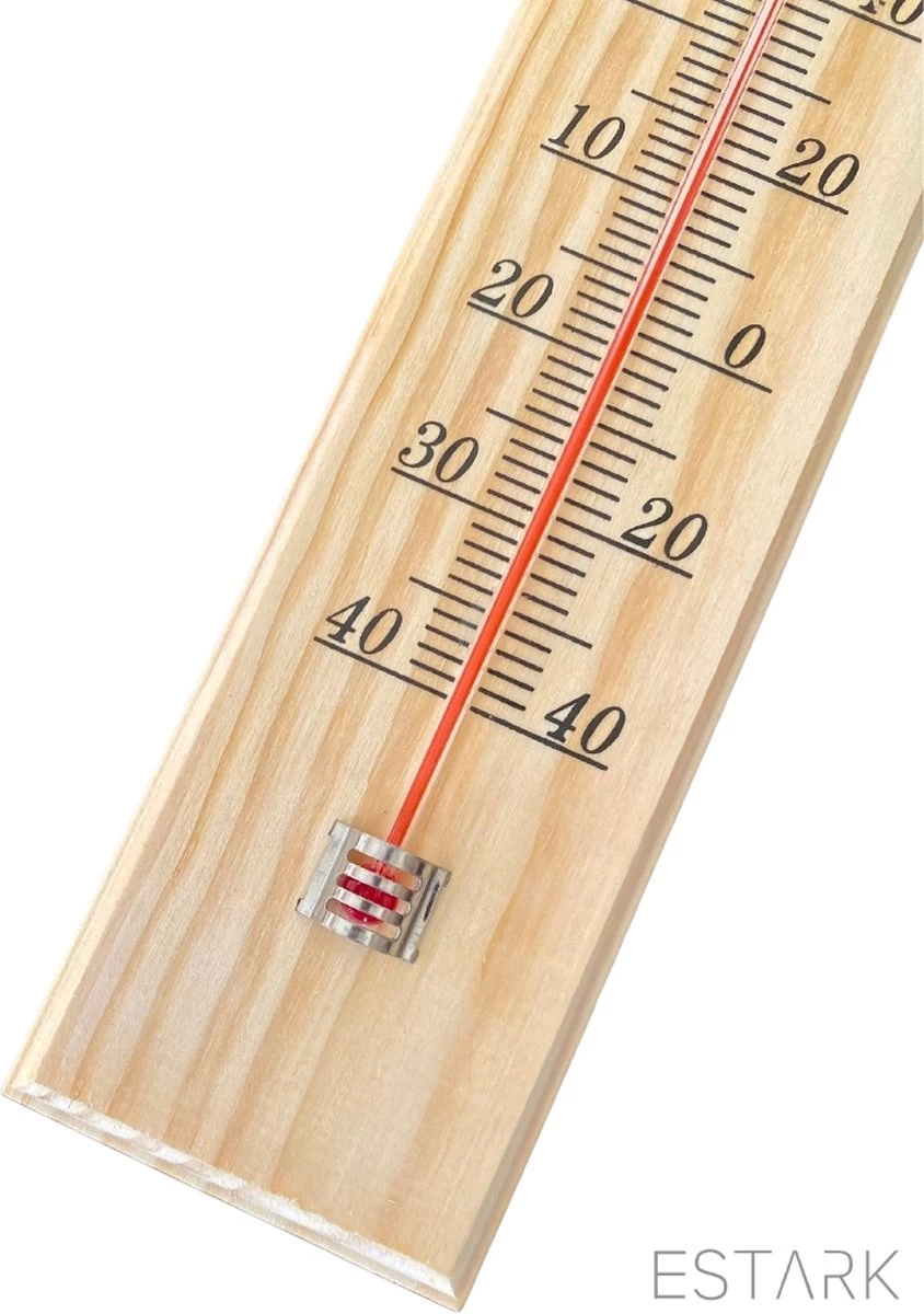 ESTARK® Buitenthermometer EXTRA GROOT - 40 X 7 CM - Binnenthermometer - Metalen Binnen Buiten Thermometer - Thermometer Voor Aan Muur Gevel - Kwik - Draadloos - Min/Max - Muurthermometer - Kozijnthermometer - Temperatuurmeter - Thermometer Hout (H40) 6 ESTARK® Buitenthermometer EXTRA GROOT - 40 X 7 CM - Binnenthermometer - Metalen Binnen Buiten Thermometer - Thermometer Voor Aan Muur Gevel - Kwik - Draadloos - Min/Max - Muurthermometer - Kozijnthermometer - Temperatuurmeter - Thermometer Hout (H40) - Afbeelding 4