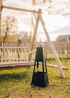 MaxxGarden Tuinhaard Grieks Archelos - Terrashaard - Vuurkorf - Terrasverwarmer - Terrasverwarming - Sfeerhaard - 35x35x100 Cm - Zwart -Philips Hue Winkel 857x1200 6