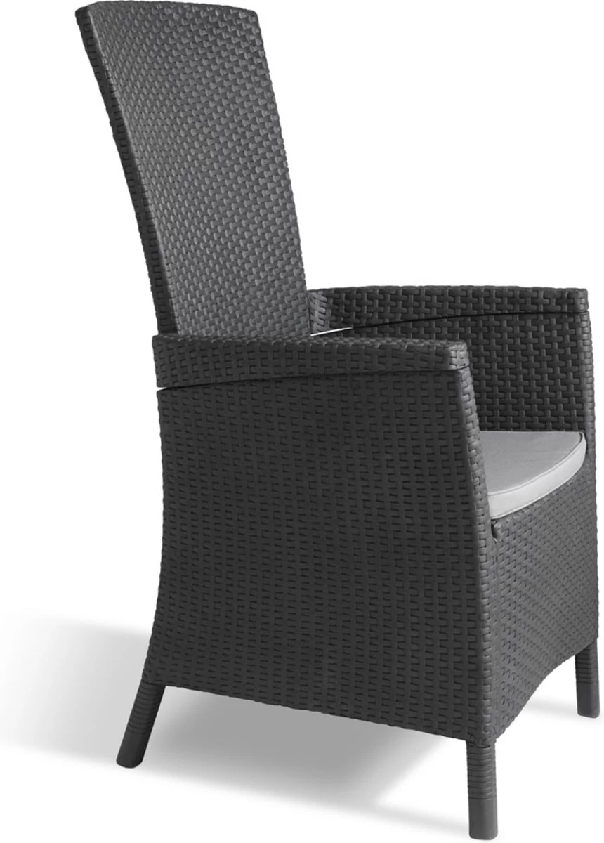 Allibert Vermont Verstelbare Tuinstoel - 64x68x107cm - Grafiet 13 Allibert Vermont Verstelbare Tuinstoel - 64x68x107cm - Grafiet - Afbeelding 11