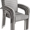 Casaria Polyrattan Tuinstoelen – 4 Stuks Stapelbaar – Grijs -Philips Hue Winkel 870x1200 2