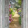 SCHUTTINGPOSTER - Tuindoek Doorkijk Openslaande Deuren Hortensia Tuin - 90x65 Cm - Tuin Decoratie - Tuinposter - Tuinposters Buiten - Tuinschilderij -Philips Hue Winkel 882x1200 4