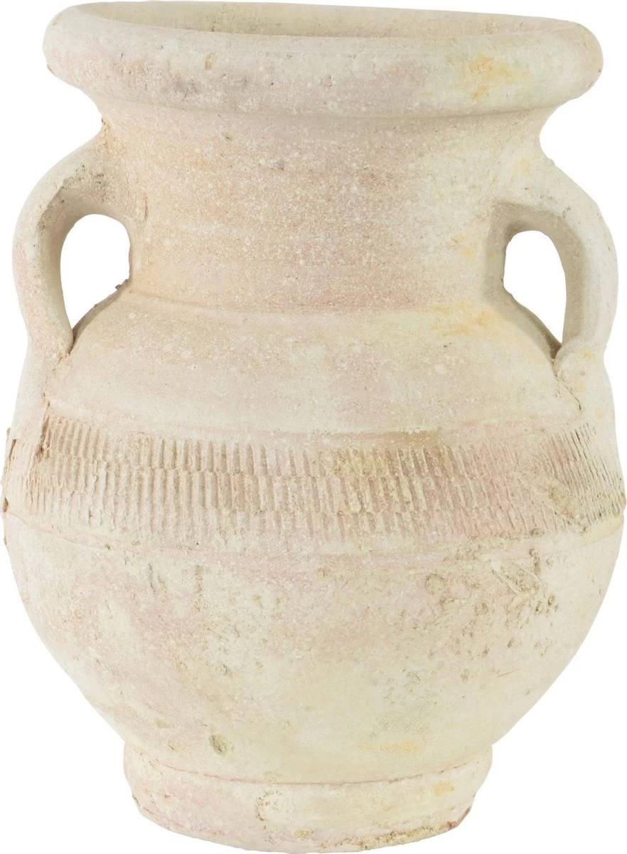 Buiten Amfoor/amfora Kruik Creme Wit Keramiek 25 Cm - Aardewerk Tuindecoratie - Amforen/amforas Voor Buiten/tuin 3 Buiten Amfoor/amfora Kruik Creme Wit Keramiek 25 Cm - Aardewerk Tuindecoratie - Amforen/amforas Voor Buiten/tuin