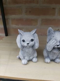 Kat Horen Zien Zwijgen Decoratief Beeld Katten 12cm Beton Kleur Gebroken Wit Katjes Poezen Poes -Philips Hue Winkel 900x1200 45