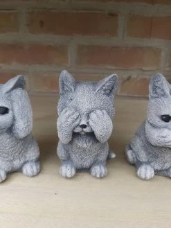 Kat Horen Zien Zwijgen Decoratief Beeld Katten 12cm Beton Kleur Gebroken Wit Katjes Poezen Poes -Philips Hue Winkel 900x1200 46