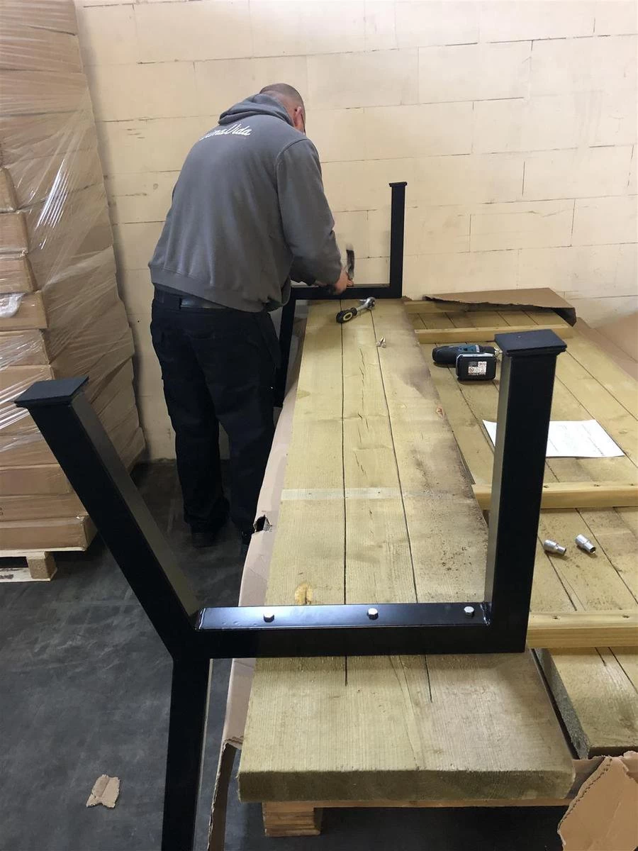 MaximaVida Set Industriële Bankpoten New York- Zwart Gecoat - Maak Zelf Je Bank 10 MaximaVida Set Industriële Bankpoten New York- Zwart Gecoat - Maak Zelf Je Bank - Afbeelding 8