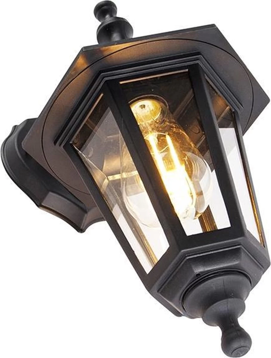 QAZQA New Haven - Klassieke Wandlamp Voor Buiten - 1 Lichts - D 212 Mm - Zwart - Buitenverlichting 15 QAZQA New Haven - Klassieke Wandlamp Voor Buiten - 1 Lichts - D 212 Mm - Zwart - Buitenverlichting - Afbeelding 13