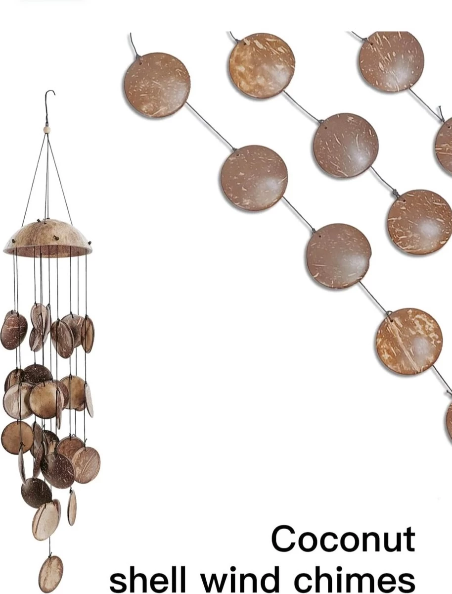 Coconut Shell Windgong - Windvanger - Tuin Decoratie 12 Coconut Shell Windgong - Windvanger - Tuin Decoratie - Afbeelding 10