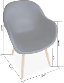 Alice's Garden Kuipstoelen CELEBES - Set Van 4 - Acacia En Kunststof - Grijs -Philips Hue Winkel 918x1200