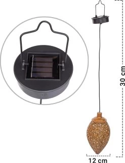 MaxxGarden Solar Hanglamp - Tuinverlichting Op Zonne-energie Met Sensor - Lantaarn Buiten Roestkleurig - 12x30cm - 2 Stuks -Philips Hue Winkel 918x1200 3