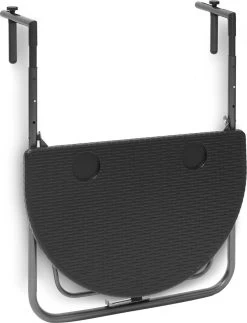 Relaxdays Balkontafel Inklapbaar, Balkon Tafel Rotan, Hangtafel Reling - Zwart -Philips Hue Winkel 919x1200