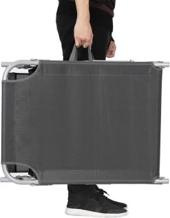 Ligstoel Met Hoofdsteun En Zon Bescherming Verstelbare Rugleuning Inklapbaar Donker Grijs Ligbed Tuin -Philips Hue Winkel 935x1200