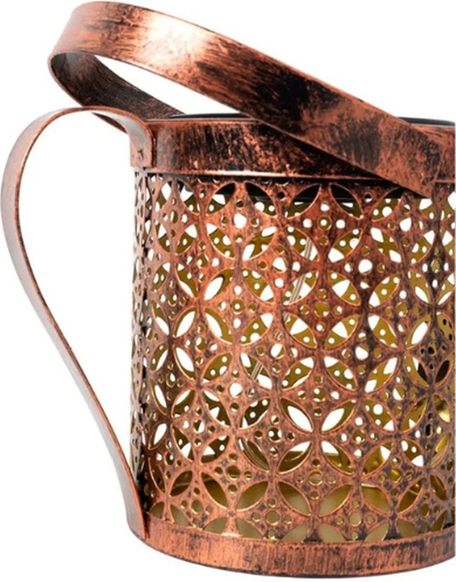 Exalight Gieter Lamp - IJzeren Solar Lantaarn - Tuin Decoratie - LED Licht - Lantaarn - Zonne Energie - Met Ronde Standaard 5 Exalight Gieter Lamp - IJzeren Solar Lantaarn - Tuin Decoratie - LED Licht - Lantaarn - Zonne Energie - Met Ronde Standaard - Afbeelding 3