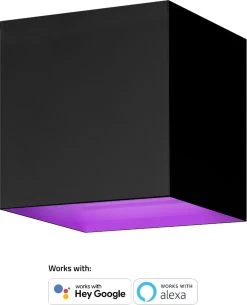 Hombli Wandlamp Voor Binnen En Buiten - Wit En Gekleurd Licht – Aanpasbare Lichthoek, Slimme LED Verlichting, Bad & Woonkamer, Waterdicht, Aluminium, Zwart -Philips Hue Winkel 973x1200 1