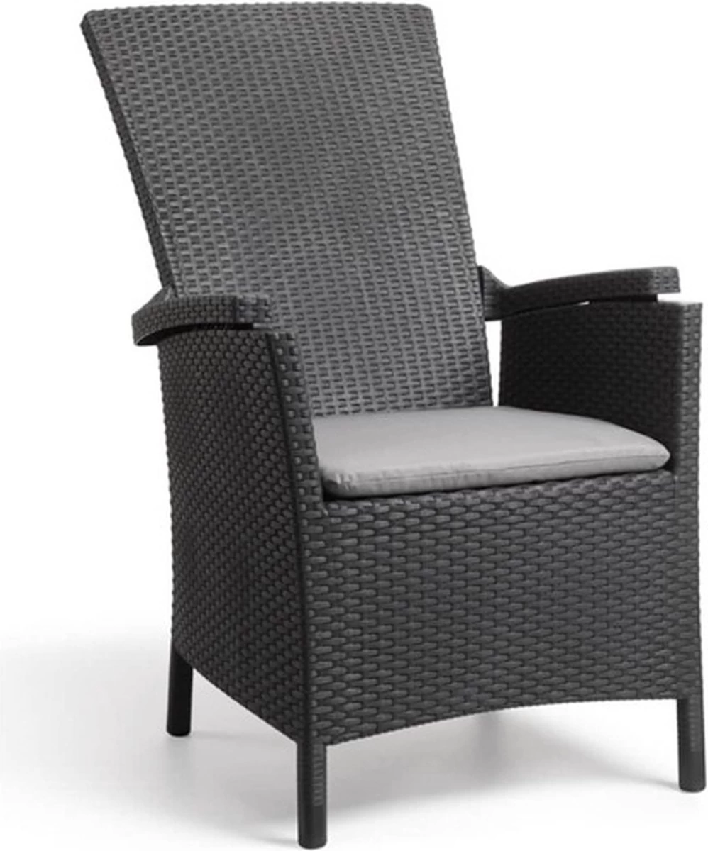 Allibert Vermont Verstelbare Tuinstoel - 64x68x107cm - Grafiet 18 Allibert Vermont Verstelbare Tuinstoel - 64x68x107cm - Grafiet - Afbeelding 16