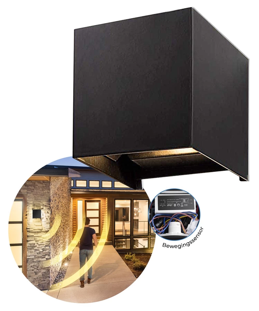 Buitenlamp Met Bewegingssensor - Buitenlamp Met Sensor - Wandlamp Buitenverlichting Met Sensor - Muurlamp Voor Binnen En Buiten 10 Buitenlamp Met Bewegingssensor - Buitenlamp Met Sensor - Wandlamp Buitenverlichting Met Sensor - Muurlamp Voor Binnen En Buiten - Afbeelding 8